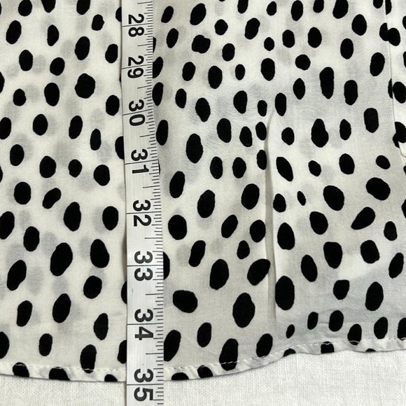 Zara Women's Dress Polka Dot Tie Waist Knee Length Size L Short Sleeve Viscose - Picture 9 of 9